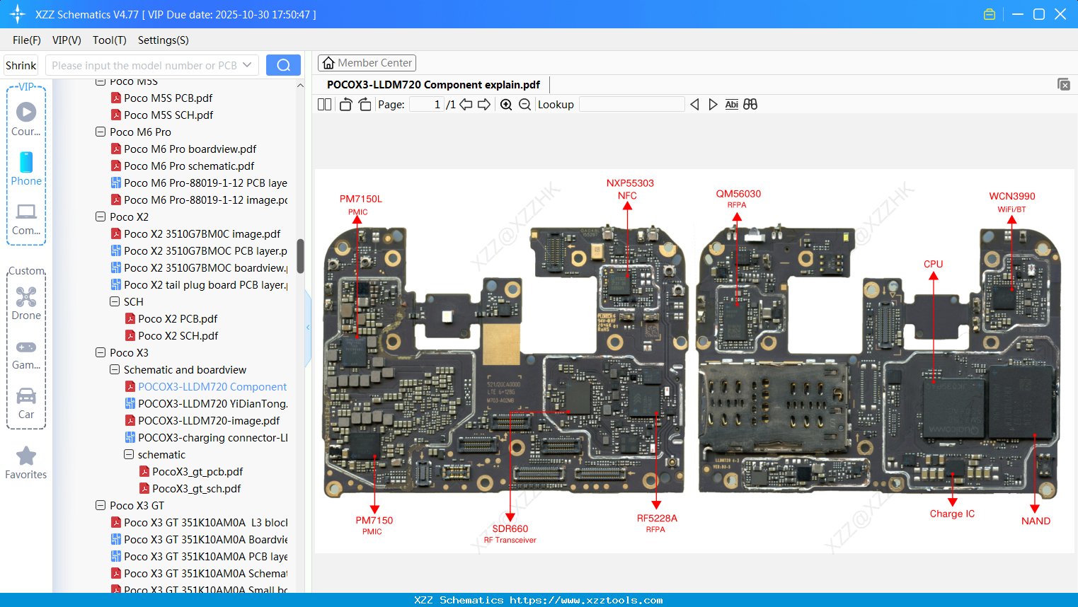 Xiaomi POCOX3-LLDM720 Component Explain